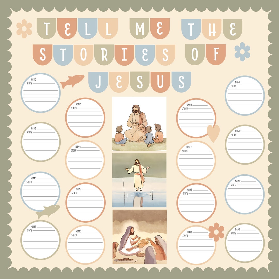 Tell Me the Stories of Jesus Bulletin Board, Primary Bulletin Board ...