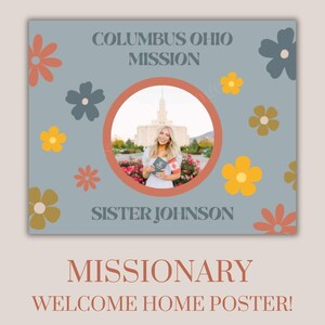 Missionar Abschiedsplakat, Flughafen Schilder, Schwester Missionar, Willkommen zu Hause, Kirche Jesu Christi der Heiligen der Letzten Tage, Heimkehr, niedlich