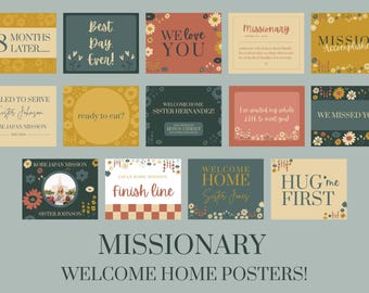 Sister Missionary Welcome Home Posters: LDS Airport Signs (Digital Download)