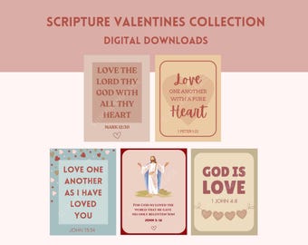 LDS Scripture Valentine Cards, Primary, Seminary (Digital Download)