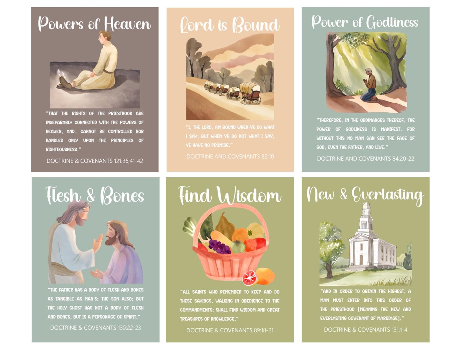 Doctrine and Covenants Scripture Mastery Posters, Seminary Decor ...