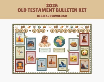 Altes Testament Bulletin Board, 2026 Komm und folge mir, Primär Bulletin Board, LDS Primär, Bibel Schriftkunst