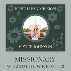 Missionar Abschiedsplakat, Flughafen Schilder, Schwester Missionar, Willkommen zu Hause, Kirche Jesu Christi der Heiligen der Letzten Tage, Heimkehr