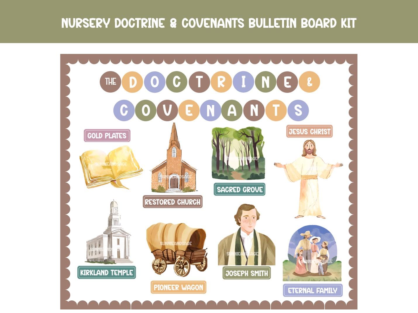 Doctrine and Covenants Nursery Bulletin Board, 2025 Come Follow Me