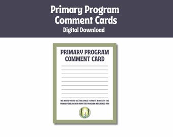 Opmerkingenkaart primair LDS-programma (digitale download)