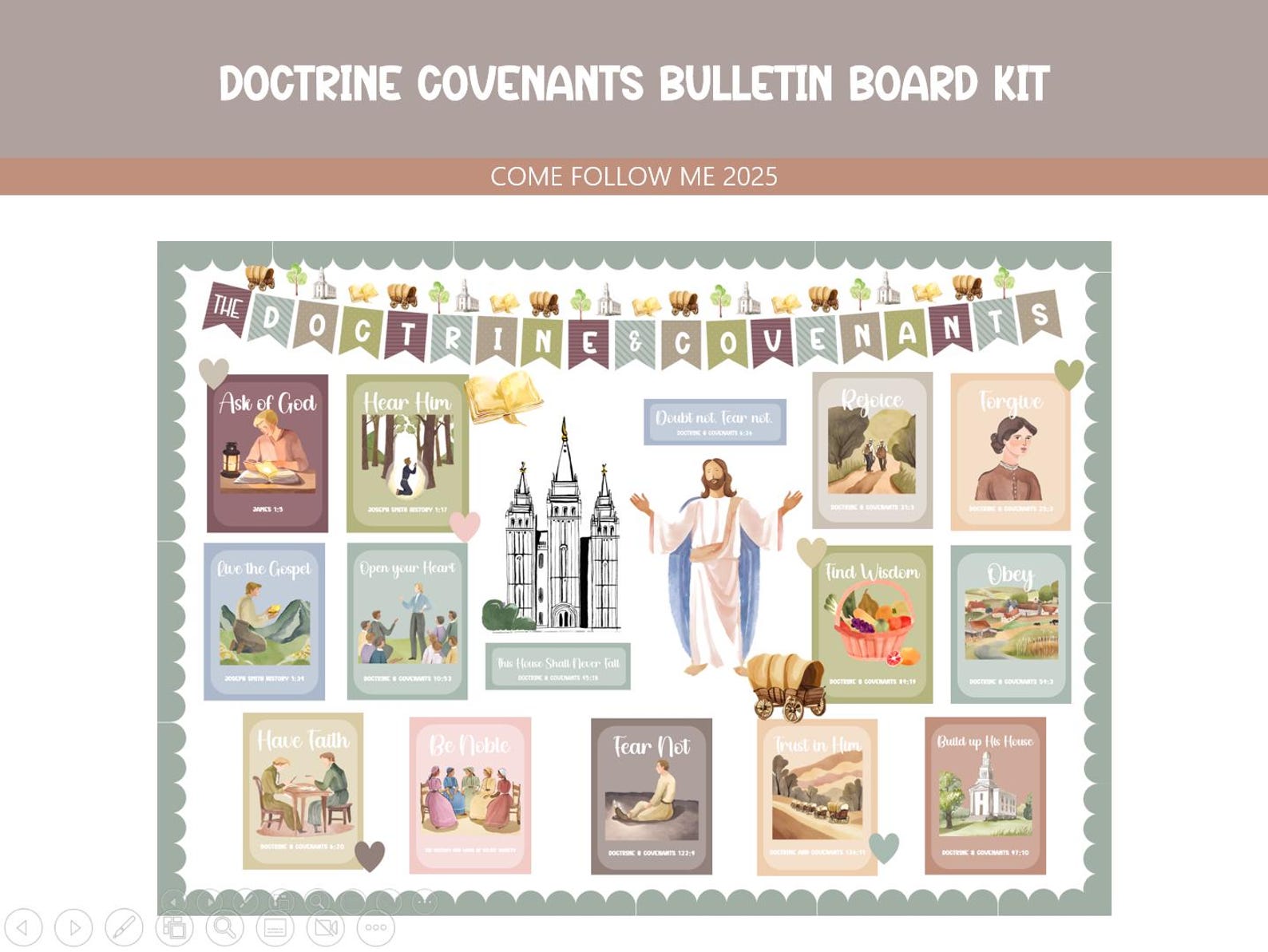 Doctrine and Covenants Bulletin Board, 2025 Come Follow Me, Primary
