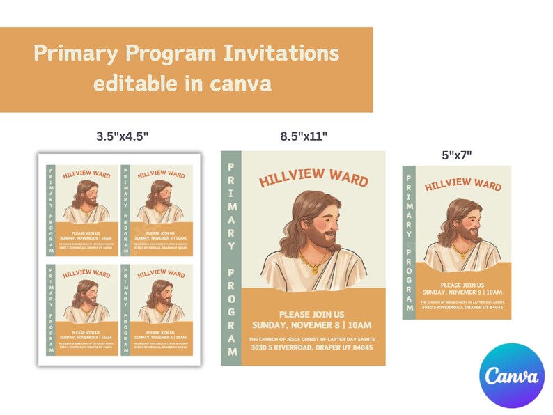 LDS Primärprogramm-Bundle: Bearbeitbare Einladungen und Poster (digitaler Download) Bild 2