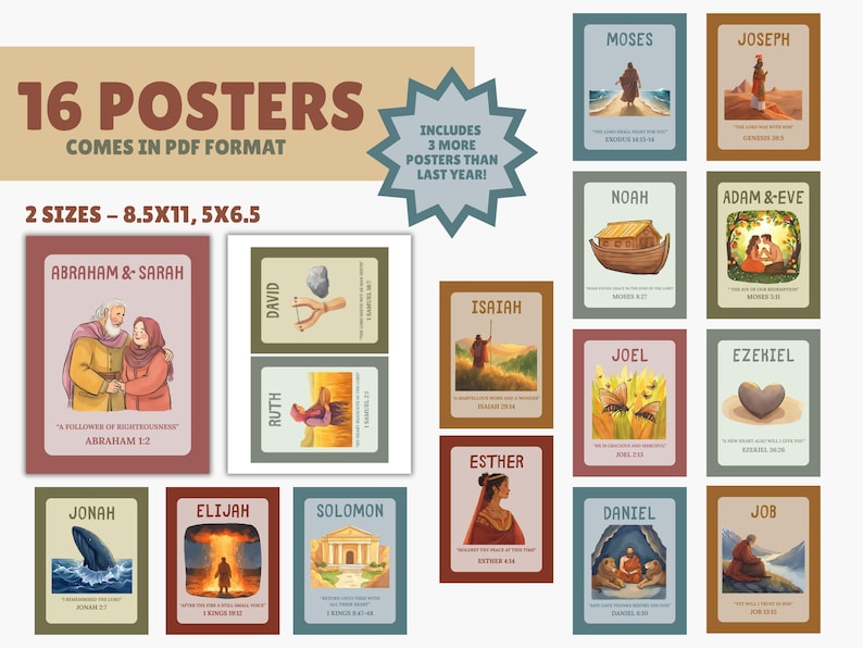 Old Testament Bulletin Board, 2026 Come Follow Me, Primary Bulletin Board, LDS Primary, Bible Scripture Art image 2