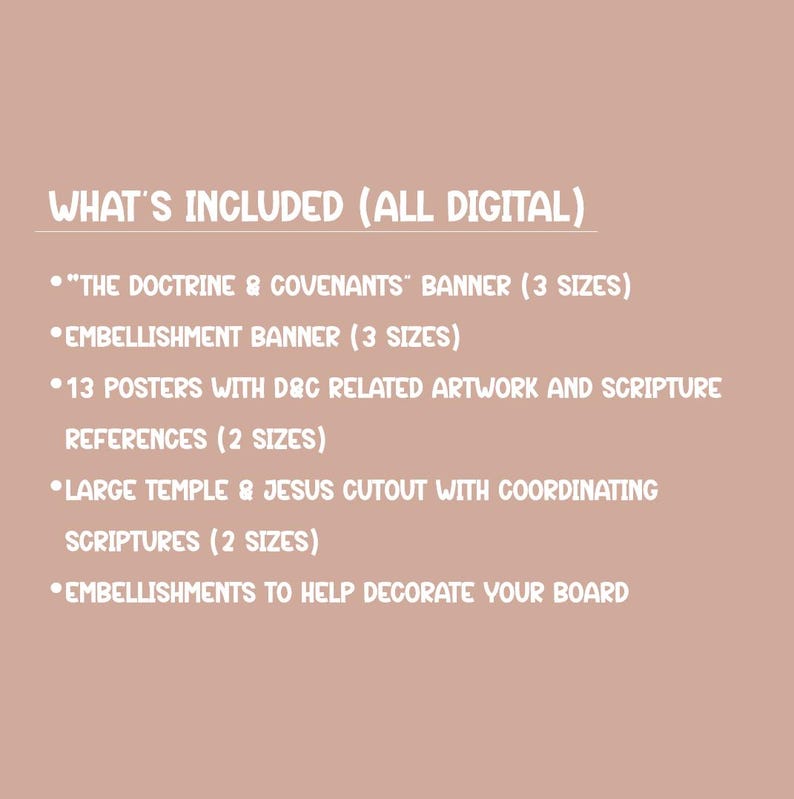 Doctrine & Covenants Bulletin Board Kit, Primary 2025 (digital Download ...