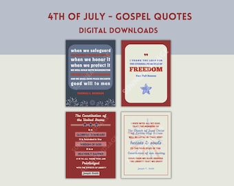 Folletos con citas del Evangelio para el 4 de julio – Materiales imprimibles SUD (Descarga digital)