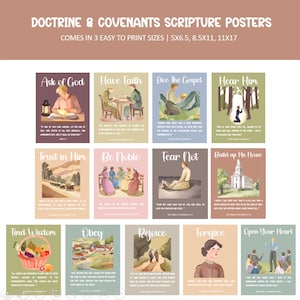 Doctrine and Covenants Scripture Posters, 2025 Come Follow Me, Primary/Nursery, Youth, Church of Jesus Christ of Latter Day Saints