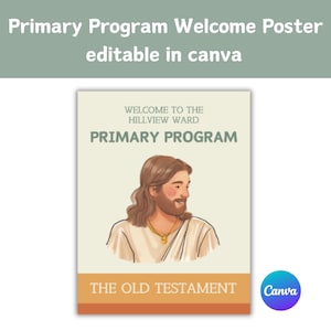 Poster de bienvenue du programme primaire SDJ | Modèle modifiable (téléchargement numérique)