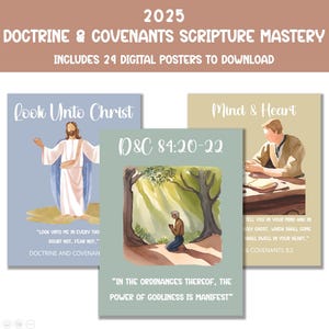 Doctrine and Covenants Scripture Mastery Posters 2025, Seminary and Institute helps and decor, Church of Jesus Christ of Latter Day Saints