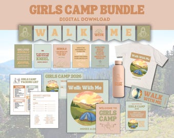 Campamento de Niñas SUD 2026, Paquete "Camina Conmigo" / Campamento de las Mujeres Jóvenes, Pósteres, Pancarta
