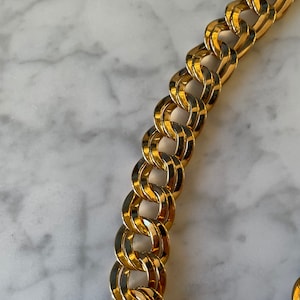 Vintage Gold Tone Link Necklace