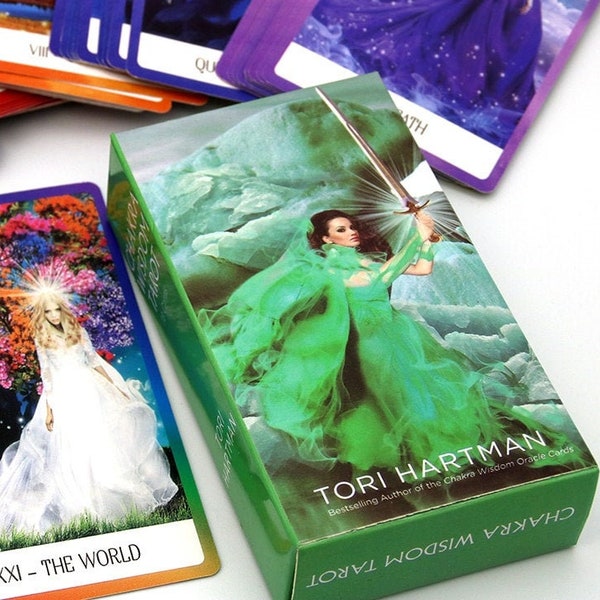 The Chakra Wisdom Tarot by Tori Hartman | 78 Card Deck, Witchcraft, Tarot for Beginners, Spirituality, Divination Tools
