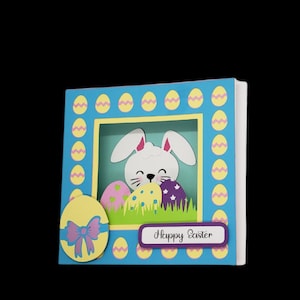 PEEK-A-BOO Easter Bunny Shadow Box Caed -3D