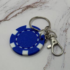 Portachiavi con fiches da poker stampato in 3D / Regalo da casinò per giocatori di carte / Accessorio da poker