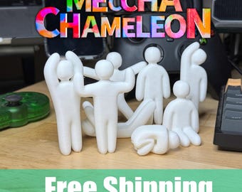 Meccha Chameleon Figures | 8-Pose Collectible Set