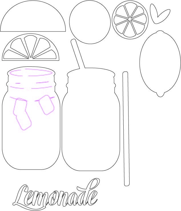 LEMON Lime LEMONADE Cut File Etsy