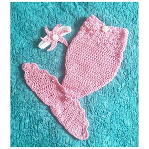 Crochet Mermaid Baby Outfit (Newborn to 24 months) - Photoshoot Ideas - Mother&#39;s Day Gift