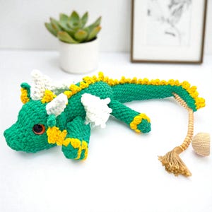 Handmade Crochet Dragon Plushie – Fantasy Stuffed Animal, Cute Kawaii Dragon Toy Gift - Ready to Ship