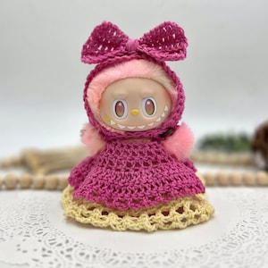 Princess Labubu Crochet Outfit – 100 % Cotton, Custom Colors