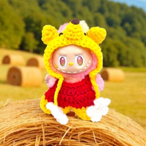 Winnie the Pooh Inspired  Outfit for Labubu – Winnie the Pooh Bear costume