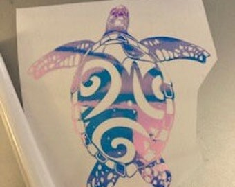 Calcomanía de tortuga marina para hidrofrascos, autos, cuadernos y iPads