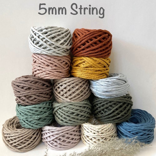 5mm Macrame Cord 75ft Recycled Cotton String - Etsy