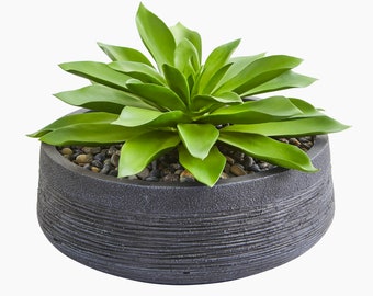 Large Succulent Artificial Plant In Decorative Bowl