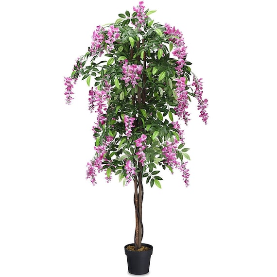 Plant Artificial Wisteria Silk Indoor Outdoor Artificial Entry Flower Tree