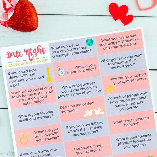 Conversation Starters for Married Couples Date Night Cards - Etsy
