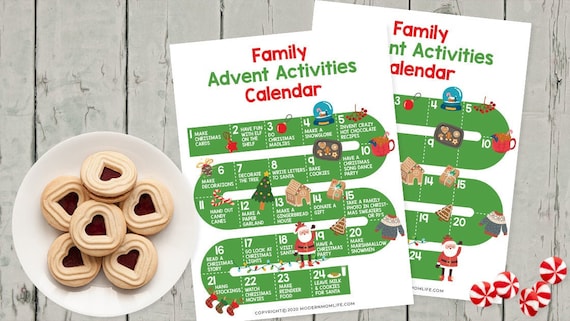 Advent Calendar Printable Activity Calendar Advent Calendar