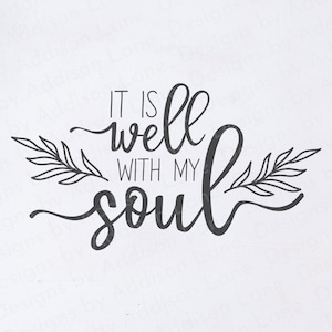 Está bien con mi alma SVG - Himno cristiano SVG - Versículo bíblico SVG - Está bien con mi alma Png - Himno Pared Arte Svg - Religioso Svg