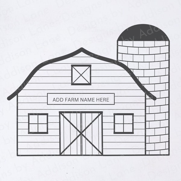 Barn And Silo SVG - Barn SVG - Silo SVG - Personalize Barn Svg - Farm Svg - Living On A Farm Svg - Growing Up On Farm Svg - Family Farm Svg