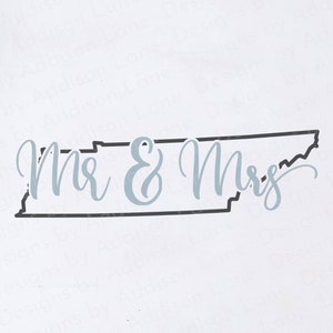 De heer en mevrouw Tennessee SVG - Tennessee SVG - Tennessee Wedding SVG - Tennessee Huwelijk Svg - Huwelijkscadeau Svg - Bruiloft Svg - Bruid Svg
