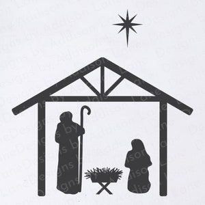 Nativity SVG - Nativity Scene SVG - Nativity Ornament SVG - Nativity Silhouette Svg - Jesus Svg - Jesus Birth Svg - Digital Download Svg