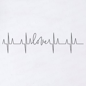Heart Beat Love SVG - Mijn hart klopt liefde voor jou SVG - Heartbeating Love SVG - Valentijnsdag Svg - Sweetheart Svg - Grootouder Liefde Svg