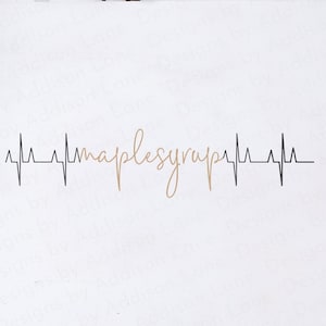 Herzschlag für Ahornsirup SVG - Ahornsirup SVG - Sirup Aufkleber SVG - Ahorn T-Shirt SVG - Ahorn Sugaring SVG - Ahorn Spruch SVG - Ahorn Spruch