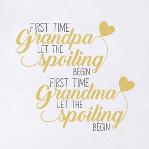 Abuelo por primera vez SVG - Abuela por primera vez SVG - Deja que el mimo comience SVG - Nuevo abuelo Svg - Nueva abuela Svg - Abuelos Svg