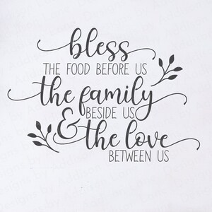 Bless The Food SVG: Christian Blessing Cut-bestand (digitale download)