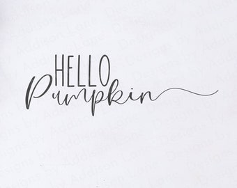 Hello Pumpkin SVG: Autumn Farmhouse Sign, Fall Door Decor (Digital Download)