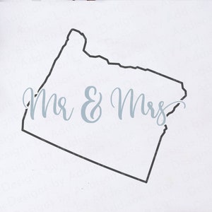 Herr und Frau Oregon SVG - Oregon SVG - Hochzeit SVG - Beton für Beton
