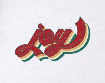 Retro Joy SVG-kerstbestand: inspirerend ontwerp (digitale download)