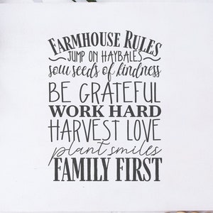farmhouse rules SVG - family quote SVG - family sign Svg - family Svg - farmhouse home decor Svg - farmhouse sign SVG - farm family Svg file