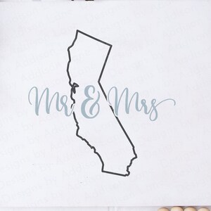 M. et Mme Californie SVG - Californie SVG - Mariage californien Svg - Mariage californien Svg - Juste mariés en Californie Svg