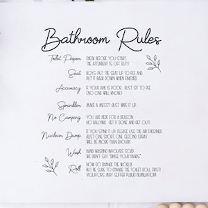 Bathroom Rule Saying SVG - Toilet Rules SVG - Bathroom Rules SVG - Bathroom Sayings Svg - Bathroom Quotes Svg - Bathroom Art Svg