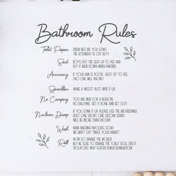 Bathroom Rule Saying SVG - Toilet Rules SVG - Bathroom Rules SVG - Bathroom Sayings Svg - Bathroom Quotes Svg - Bathroom Art Svg