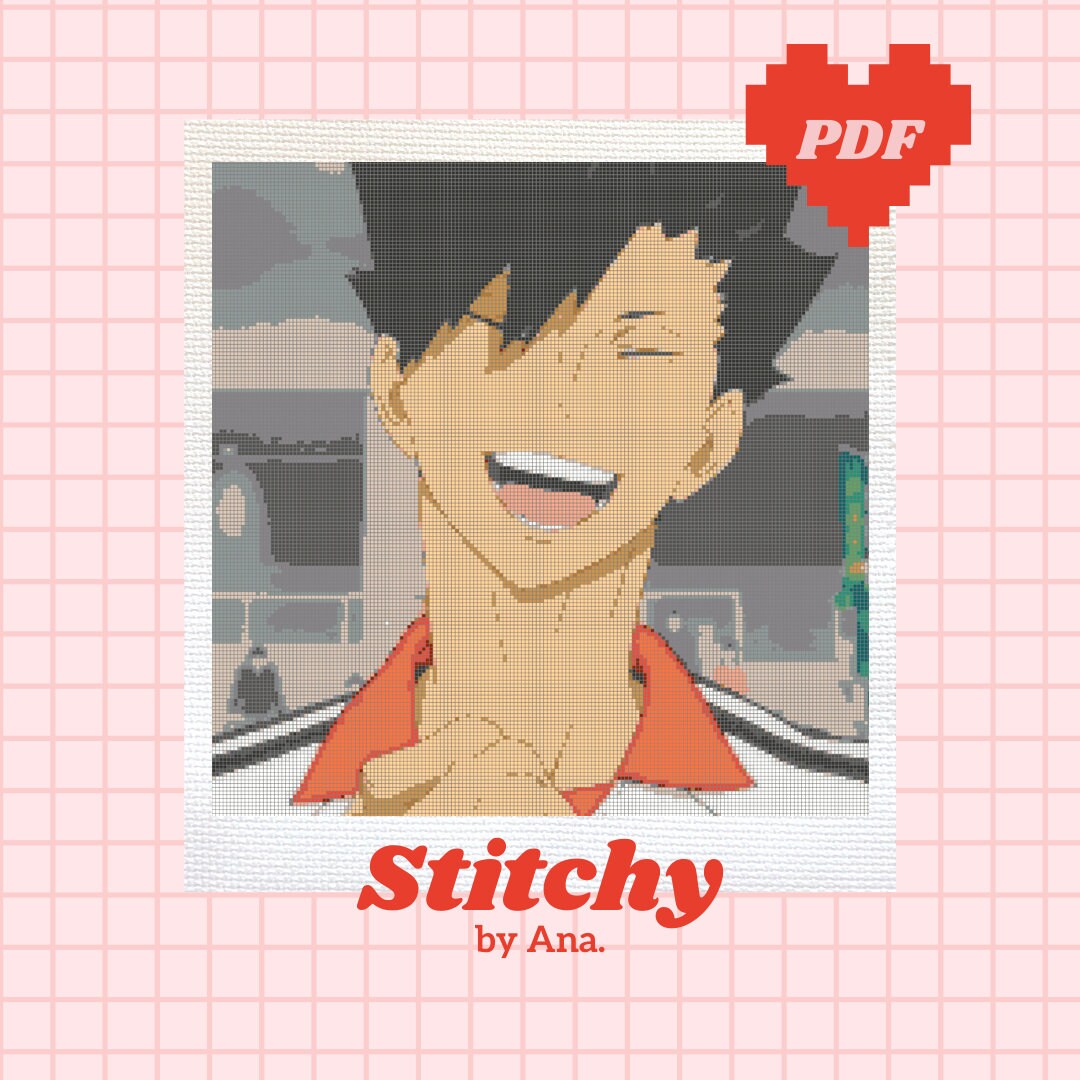 Download Kuroo Haikyuu Anime PDF Cross Stitch Pattern | Etsy